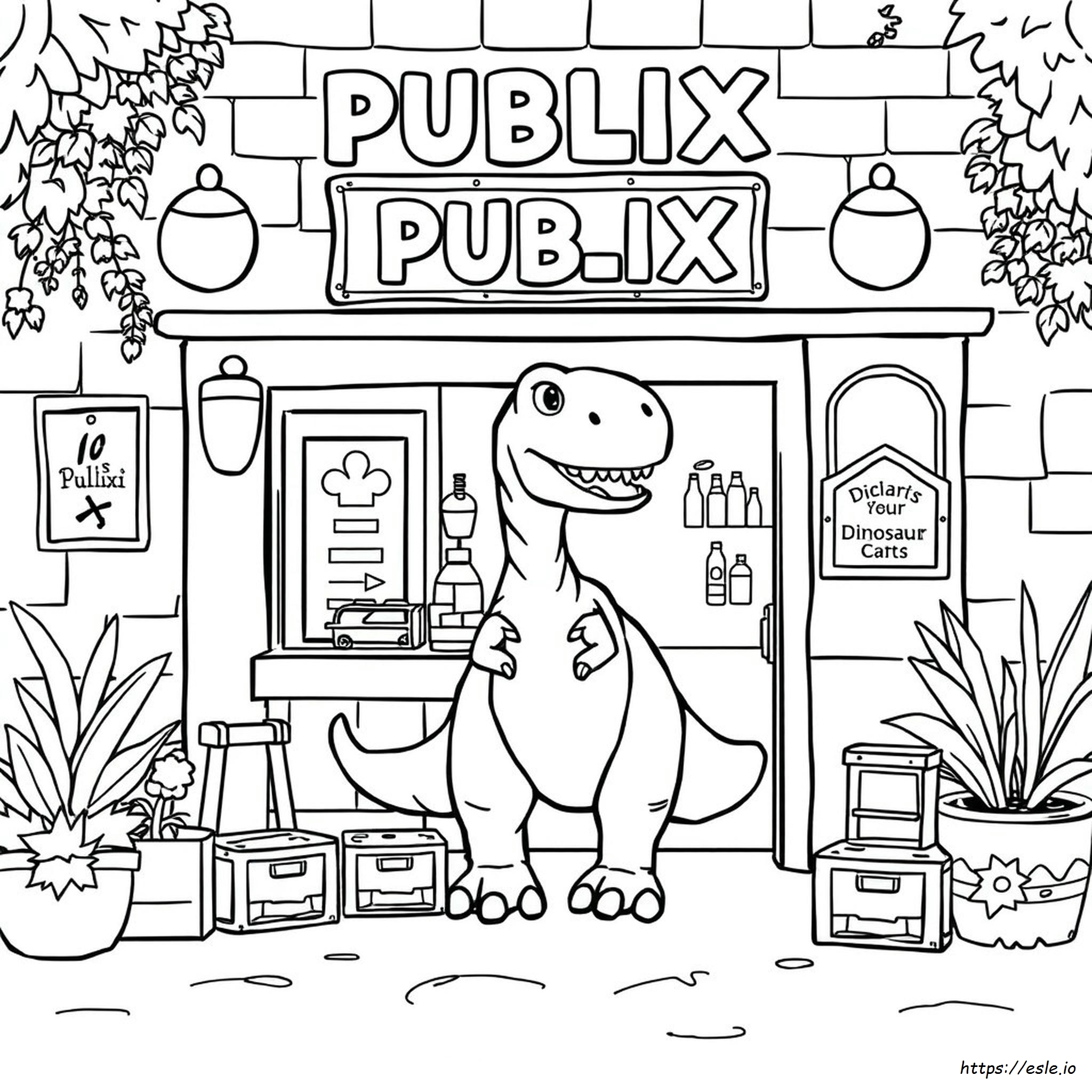 Kolorowanka Dinozaur Publix