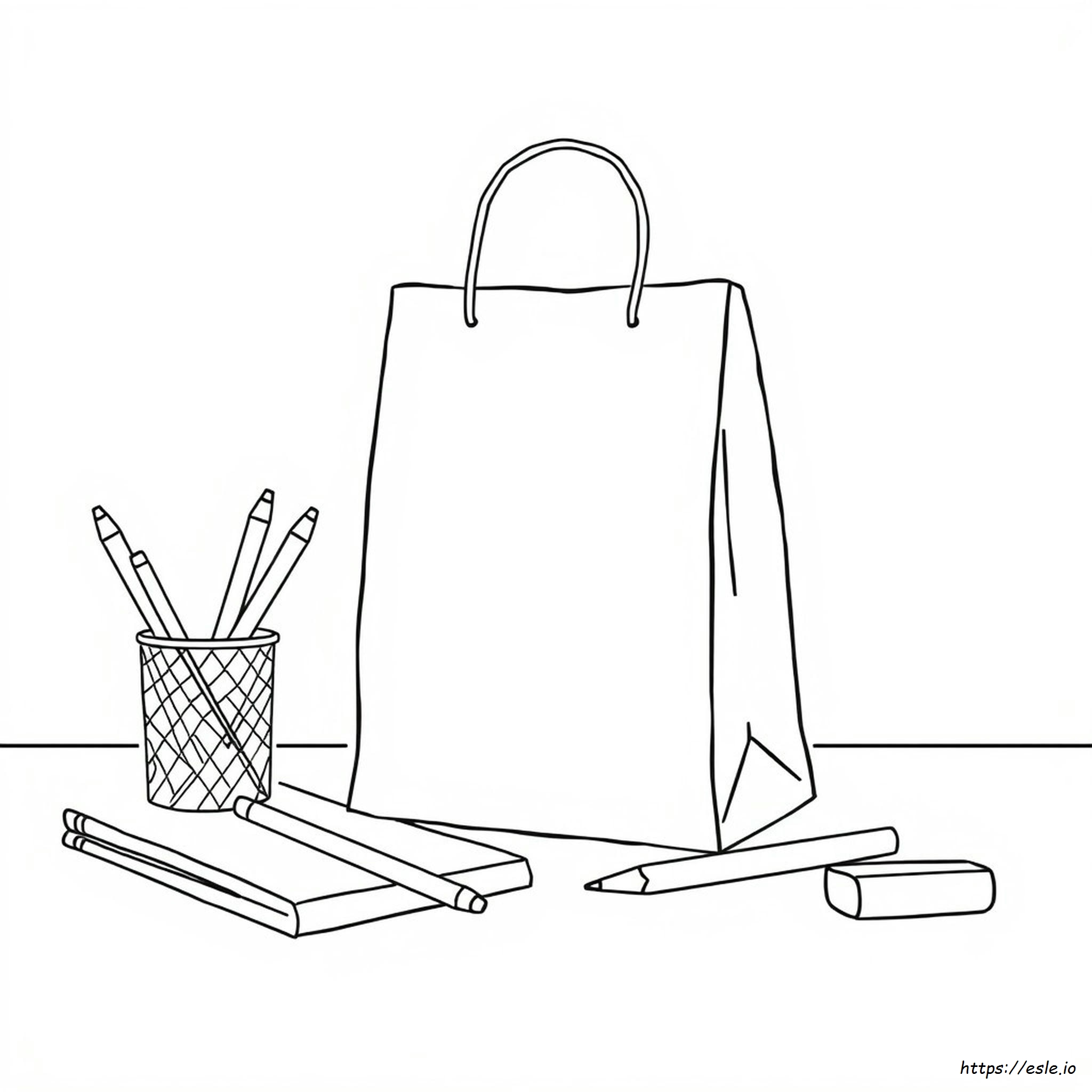 Kleur Papieren Lunchzakjes kleurplaat
