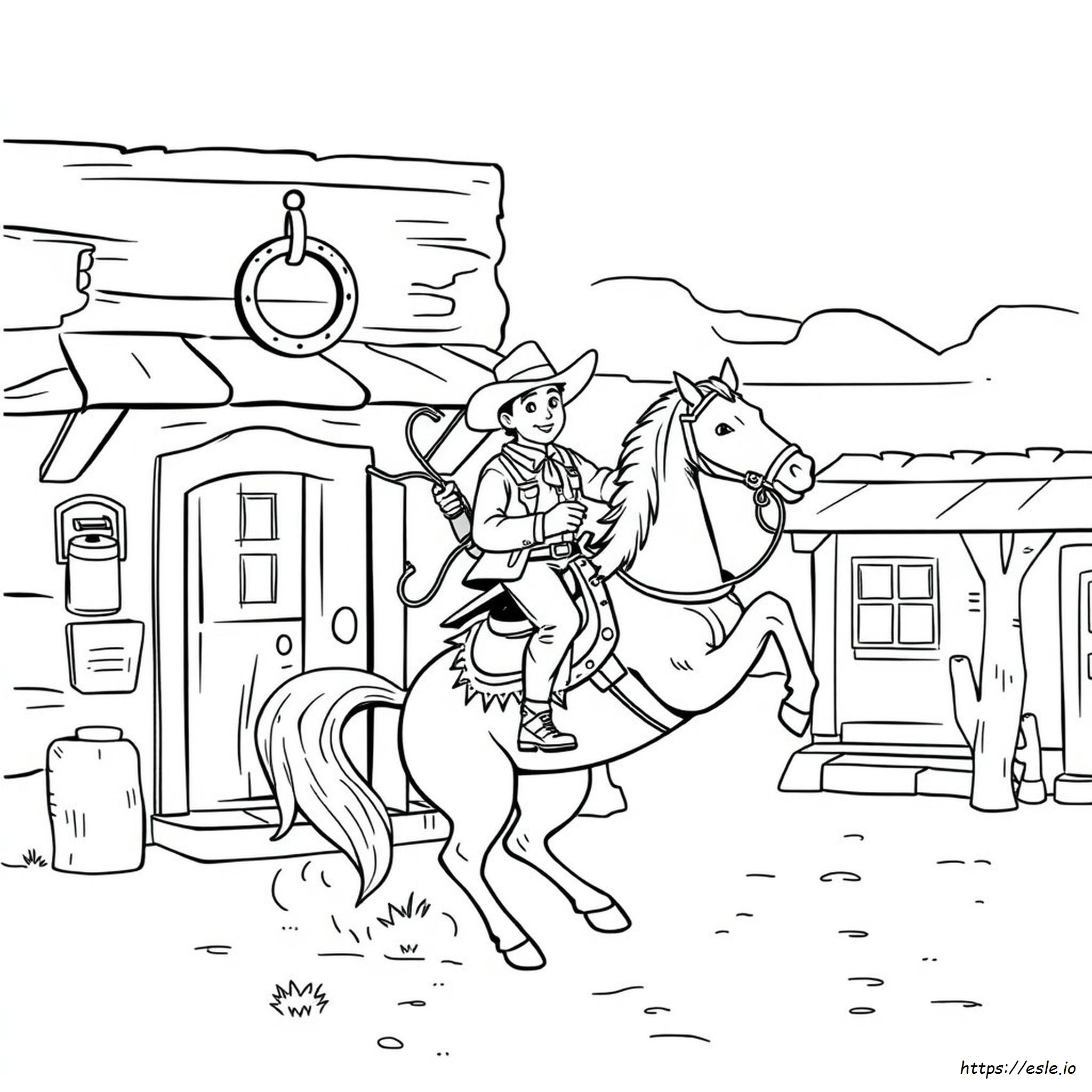 Wild West Cowboy Coloring Pages