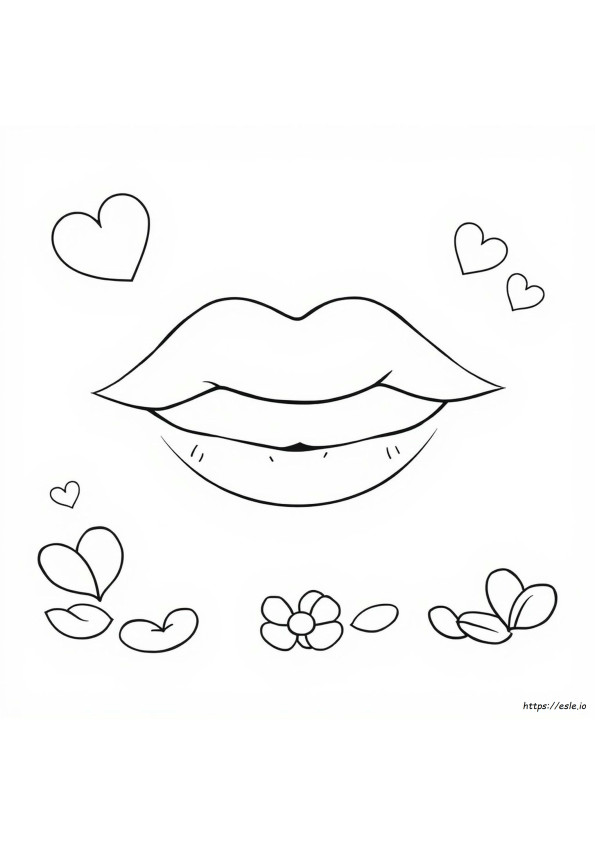 Coloriage Lèvres À Imprimer