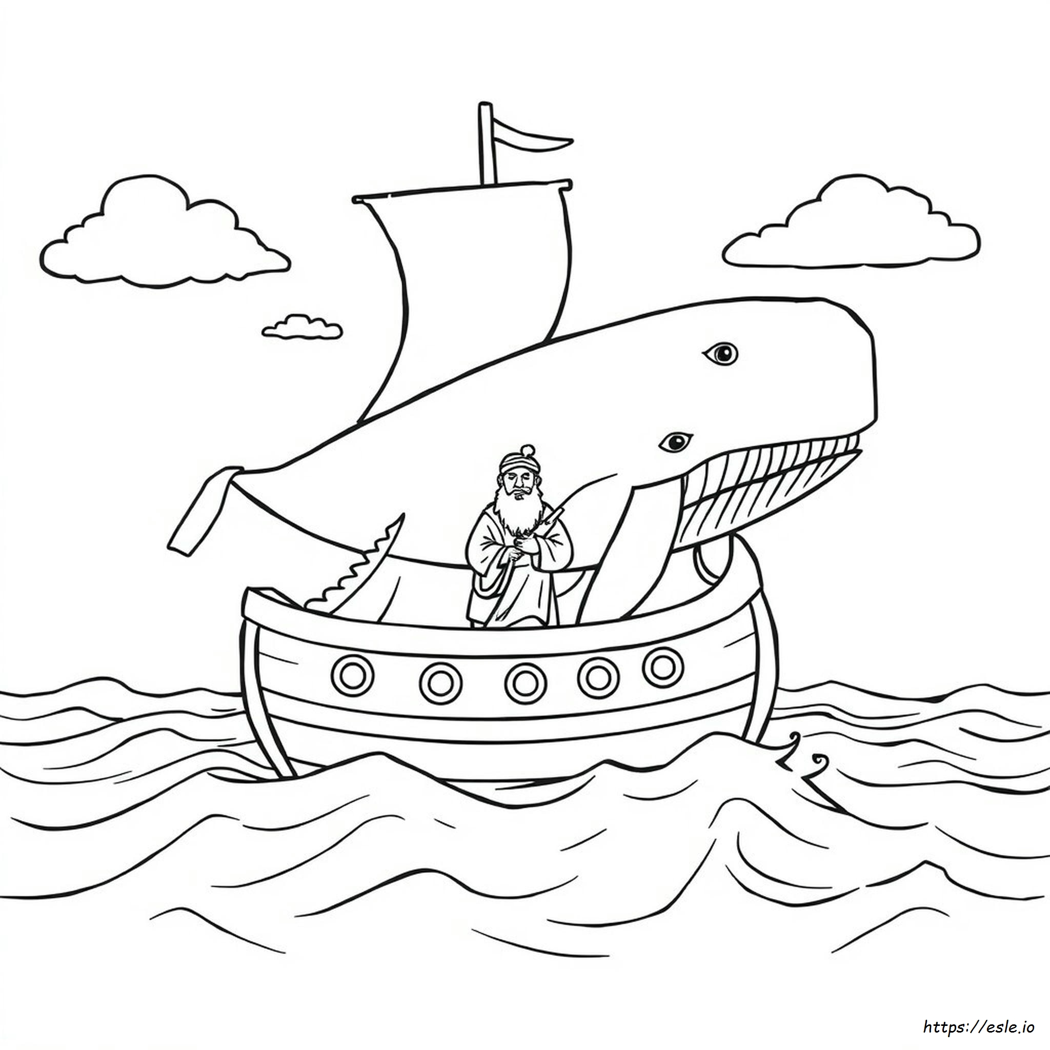 Jonah And The Whale Coloring