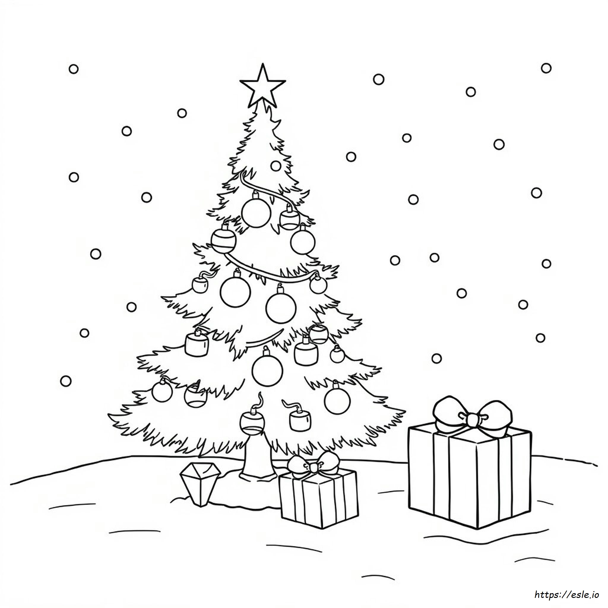 Printable Christmas Tree For Coloring