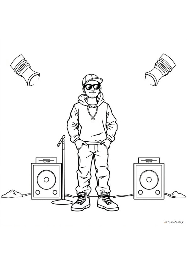 Coloriage Imprimer Rappeur