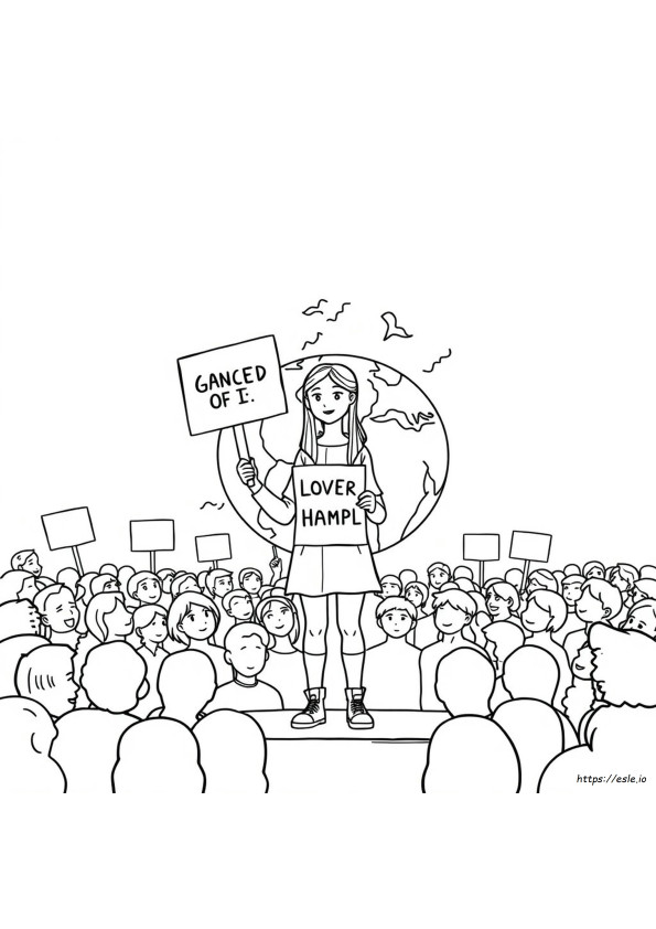 Coloriage Greta Thunberg
