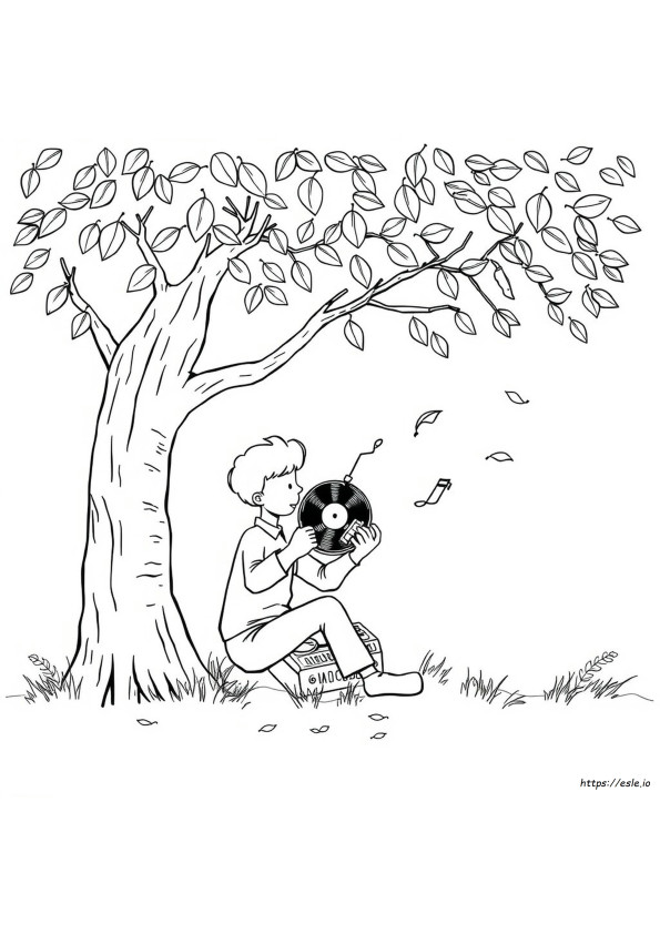 Desenhos Para Colorir: Ouvir Música