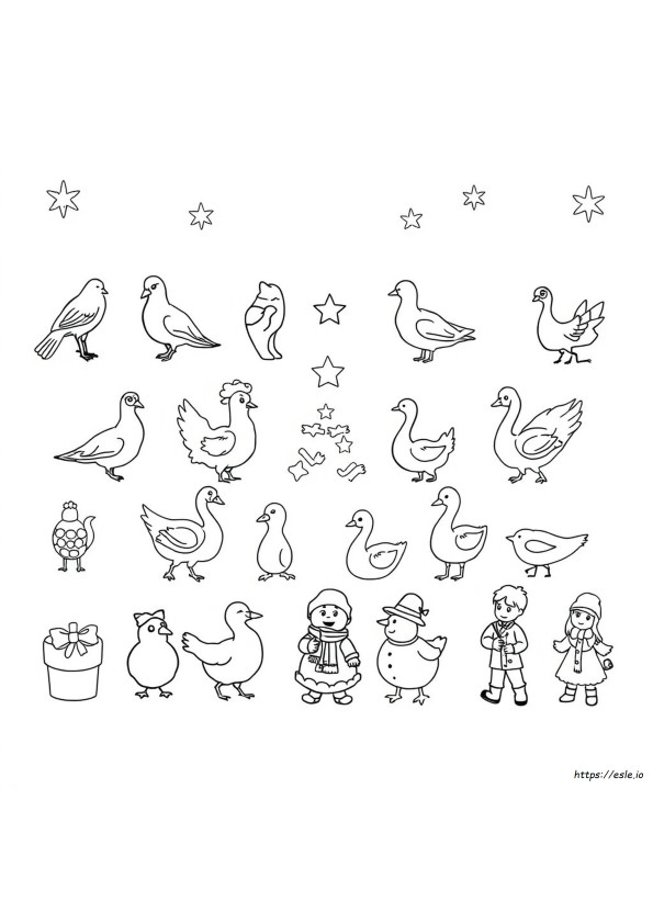 Coloriages Les Douze Jours D'avent