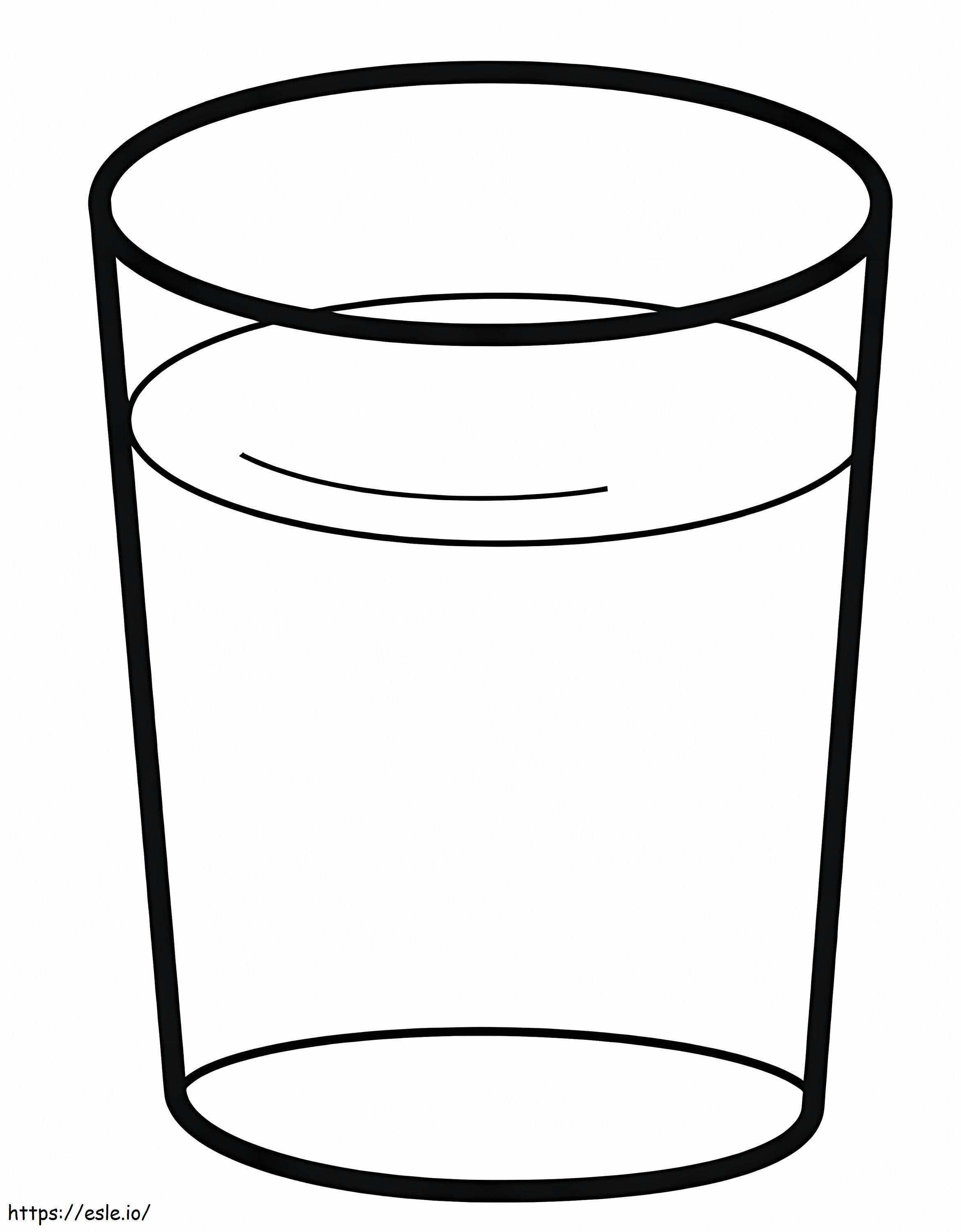Bicchiere d'acqua da colorare