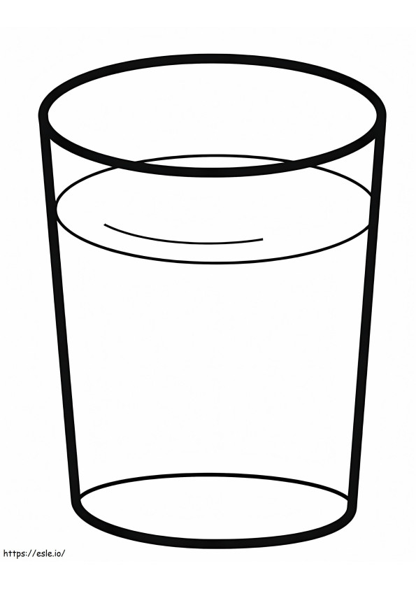 コップ1杯の水 ぬりえ - 塗り絵