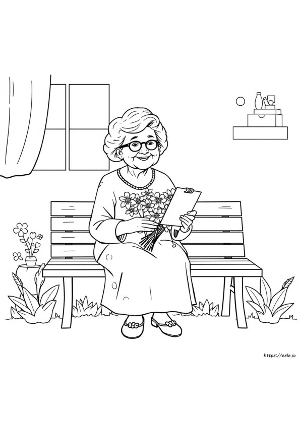Nonna Festa Della Mamma Da Colorare