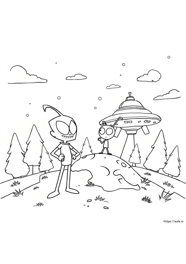 Printable Invader Zim Coloring Pages
