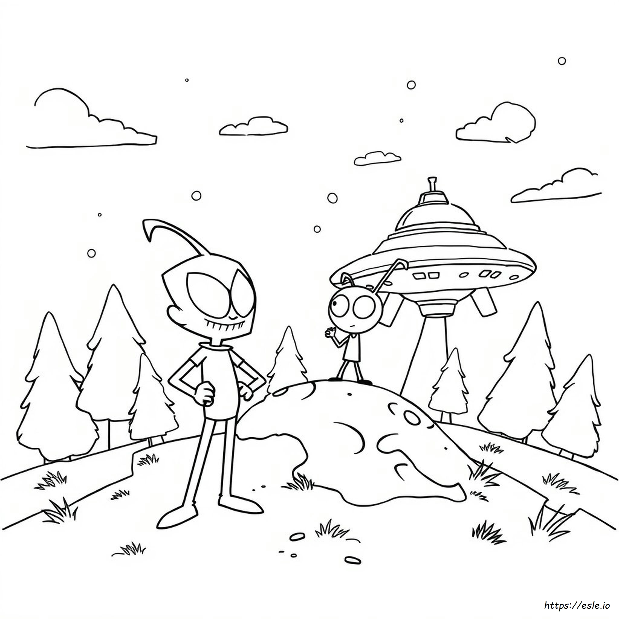 Printable Invader Zim Coloring Pages