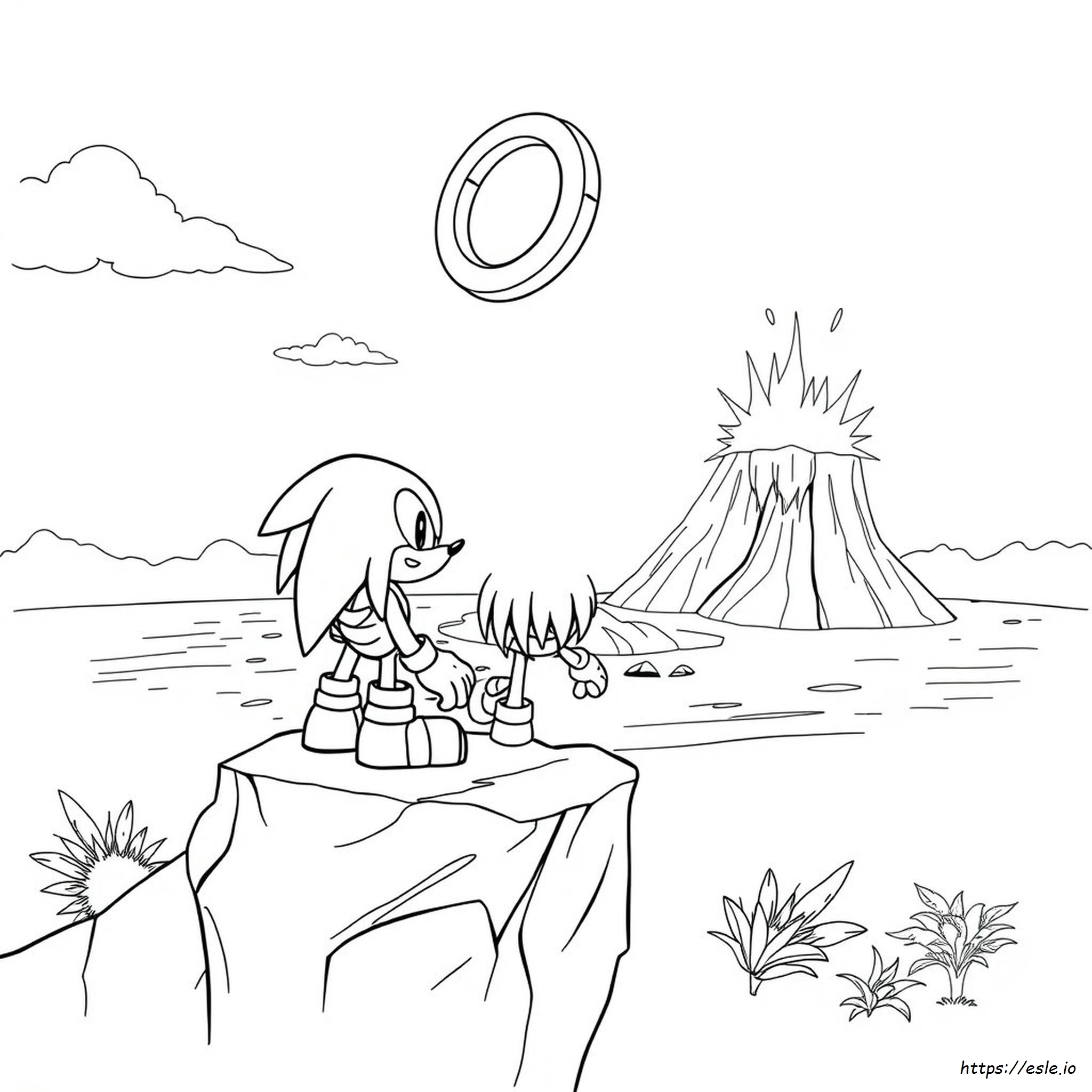 Knuckles Sonic 3 Coloring Pages