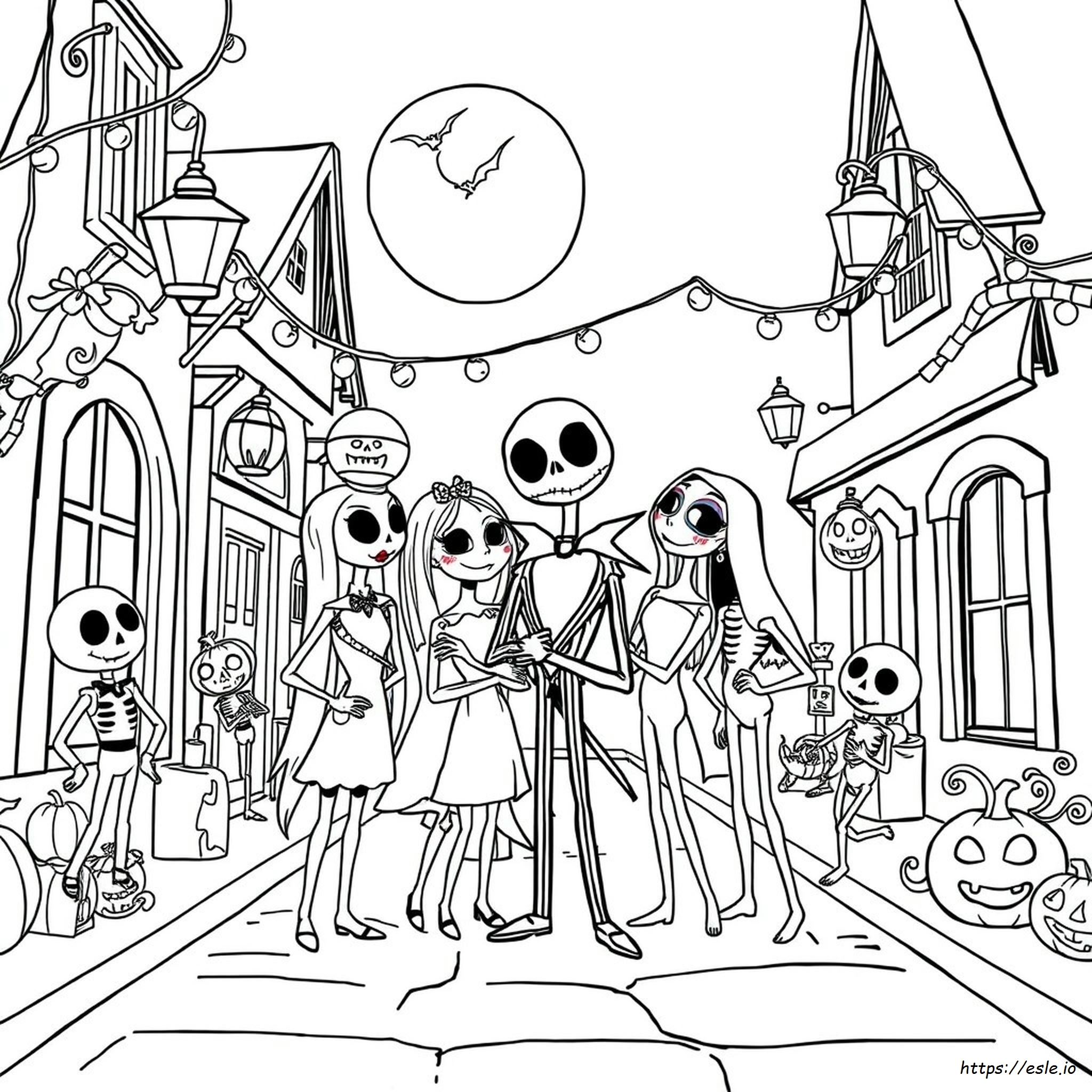 Cute Nightmare Before Christmas Coloring Pages