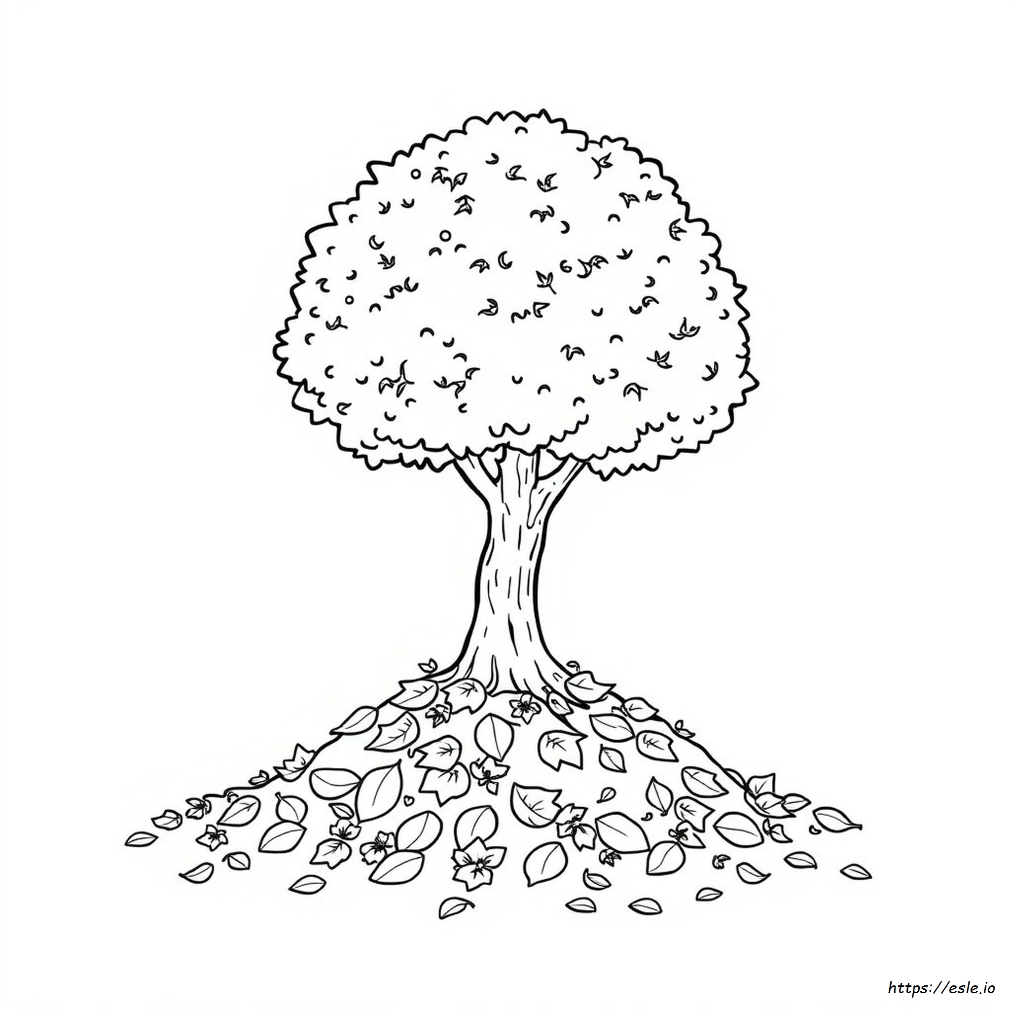 Herfstboom Kleurplaat kleurplaat