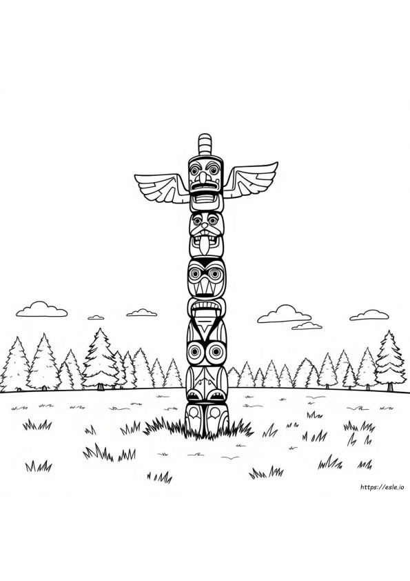Darmowe Kolorowanki Totem Do Druku