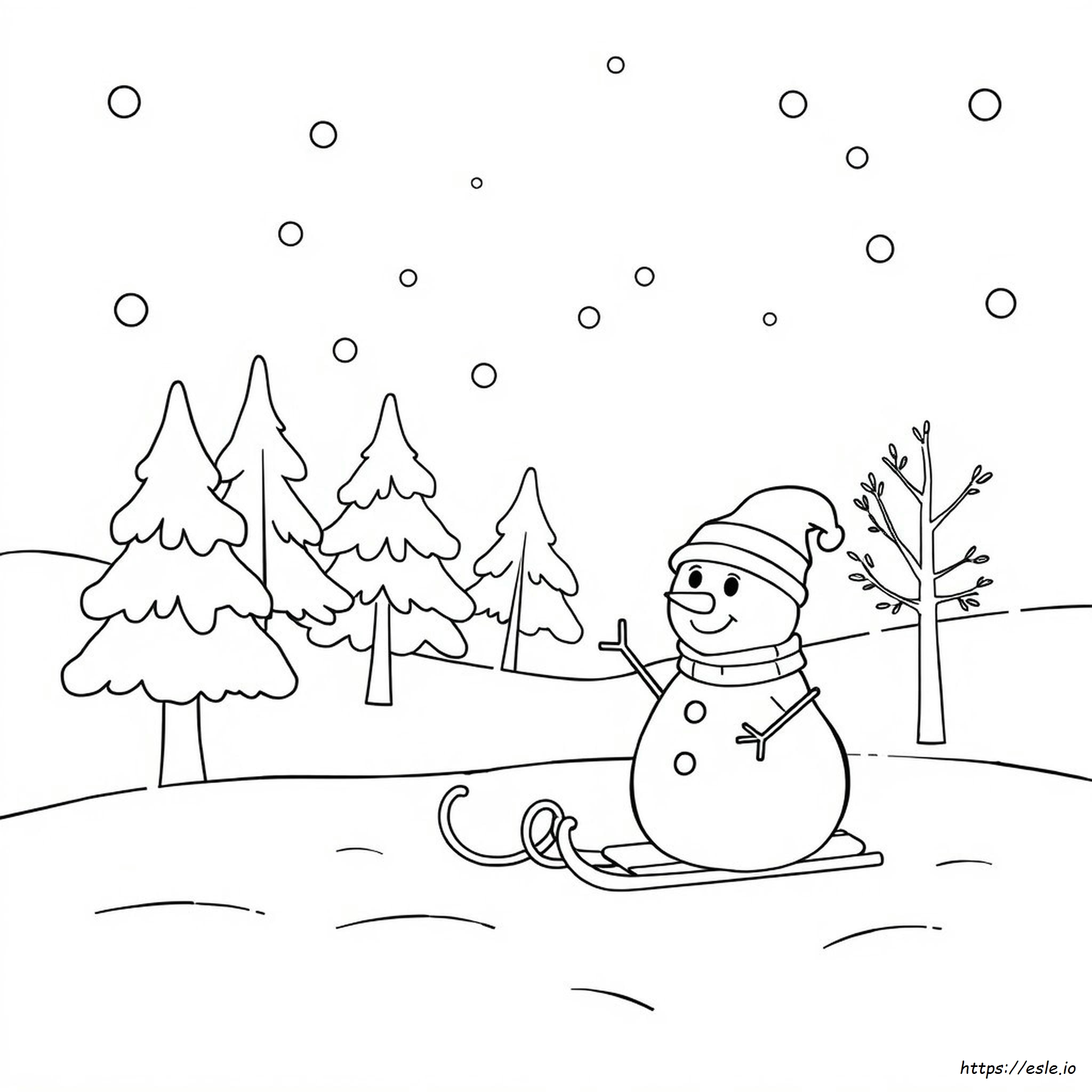 Free Printable Winter Coloring Pages For Kindergarten