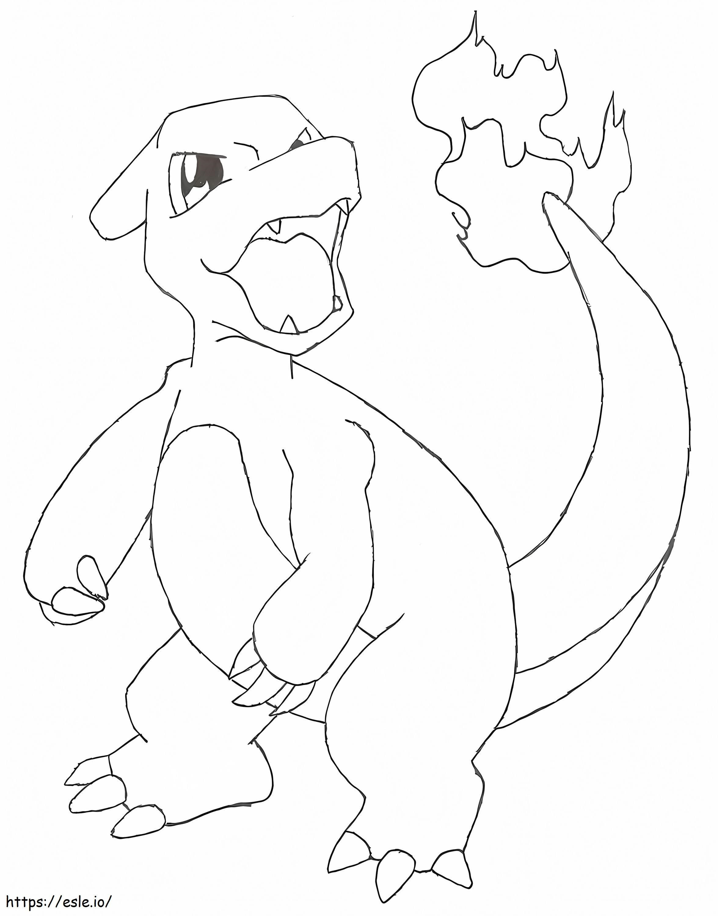 Awesome Charmeleon coloring page