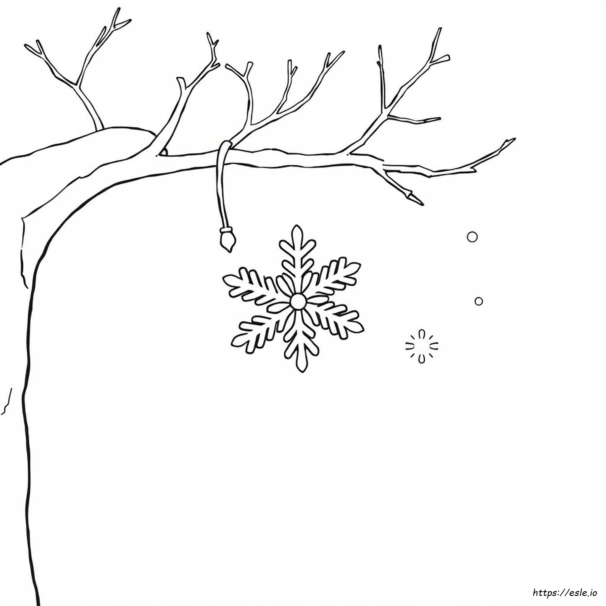Preschool Snowflake Coloring Page