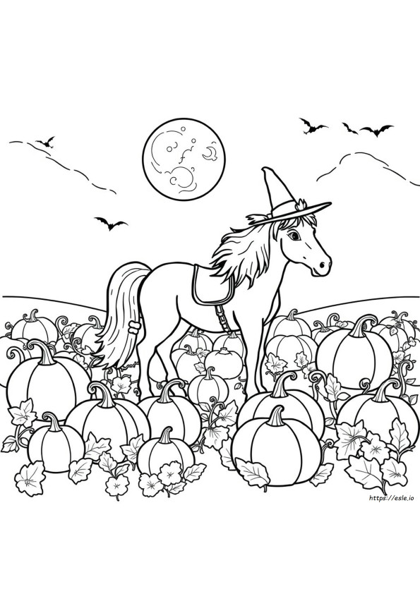 Kolorowanki Do Druku: Wiedźma Halloween