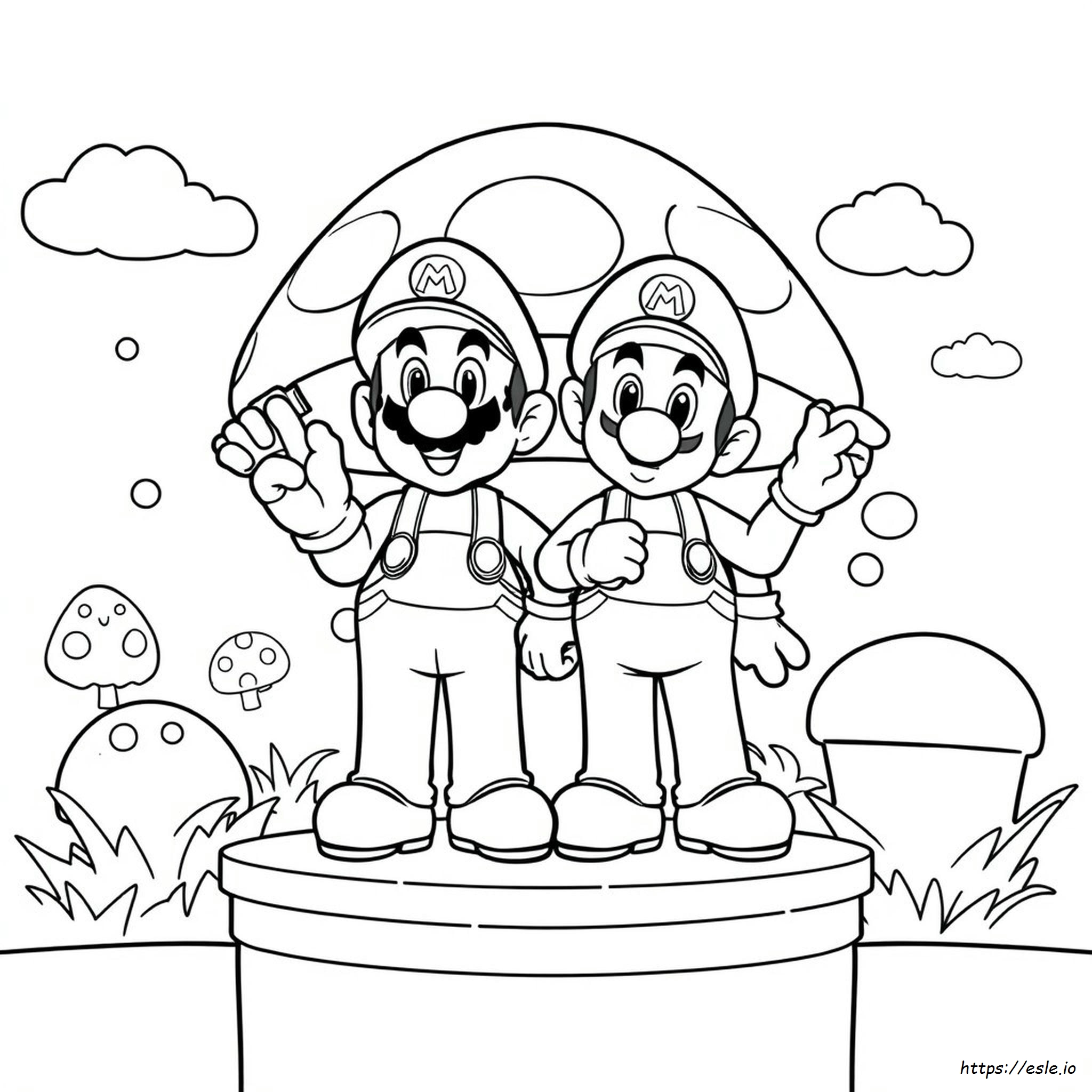 Darmowe Kolorowanki Do Druku Mario I Luigi
