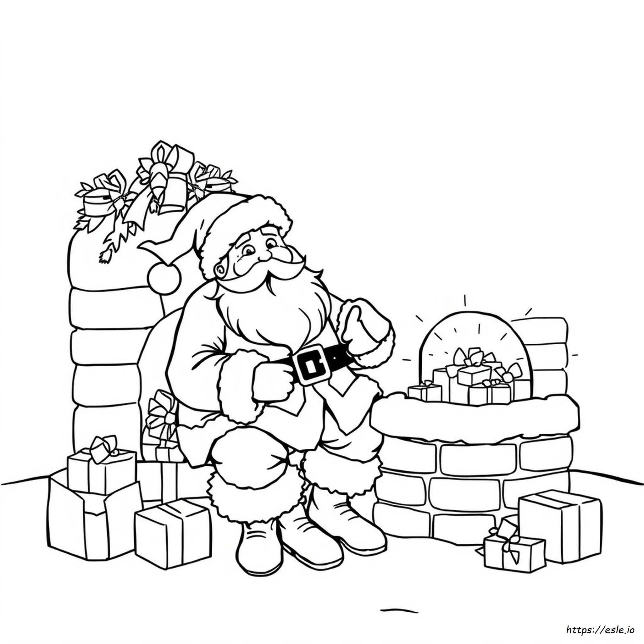 Vintage Santa Coloring Pages