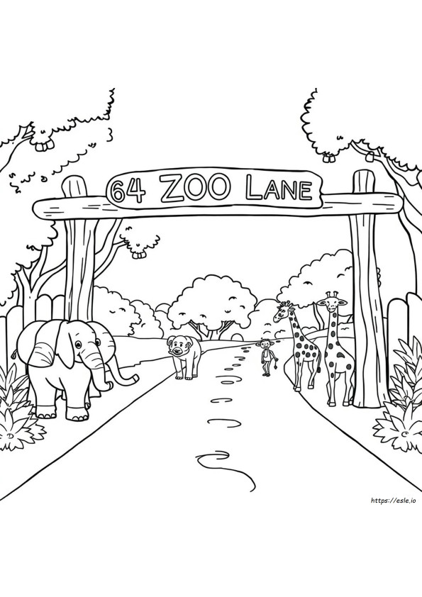 Kolorowanki 64 Ulica Zoo