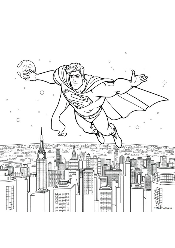 Superman Coloring Page Free