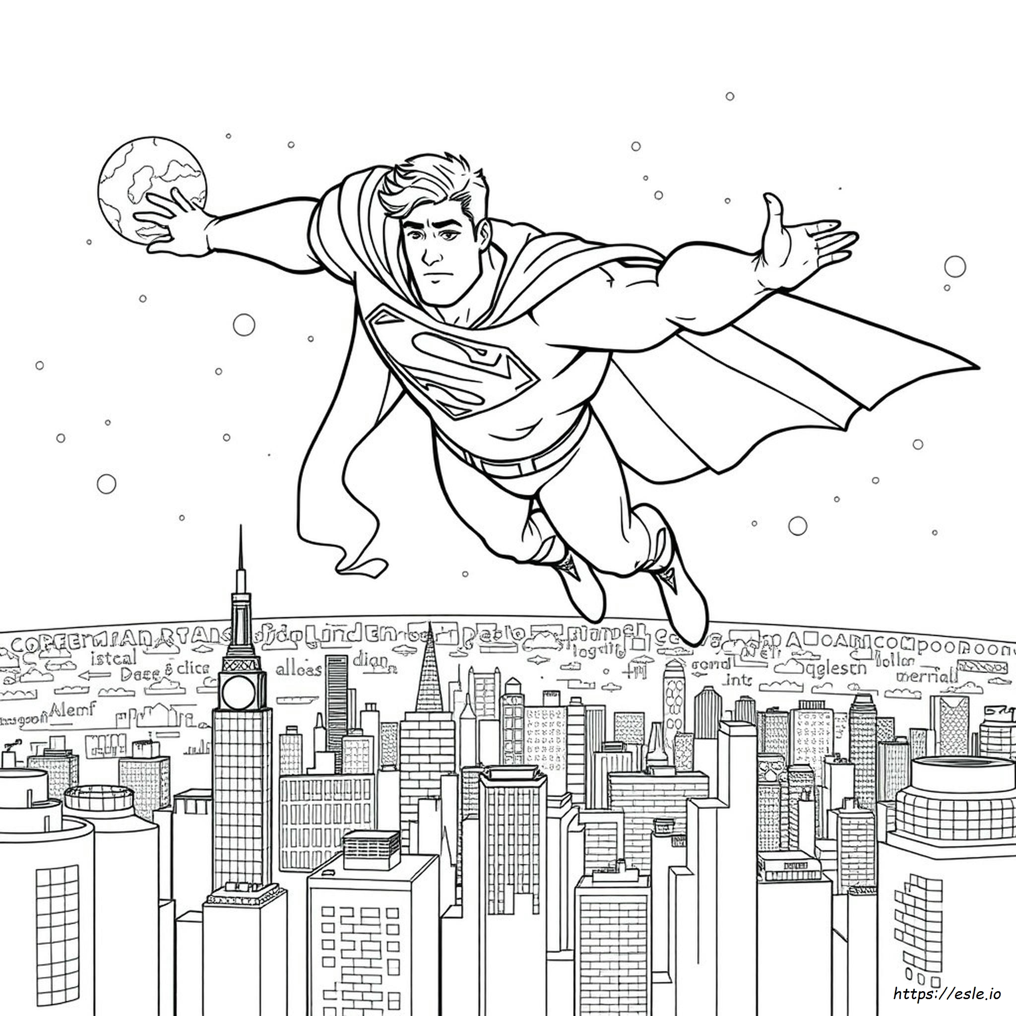 Superman Coloring Page Free