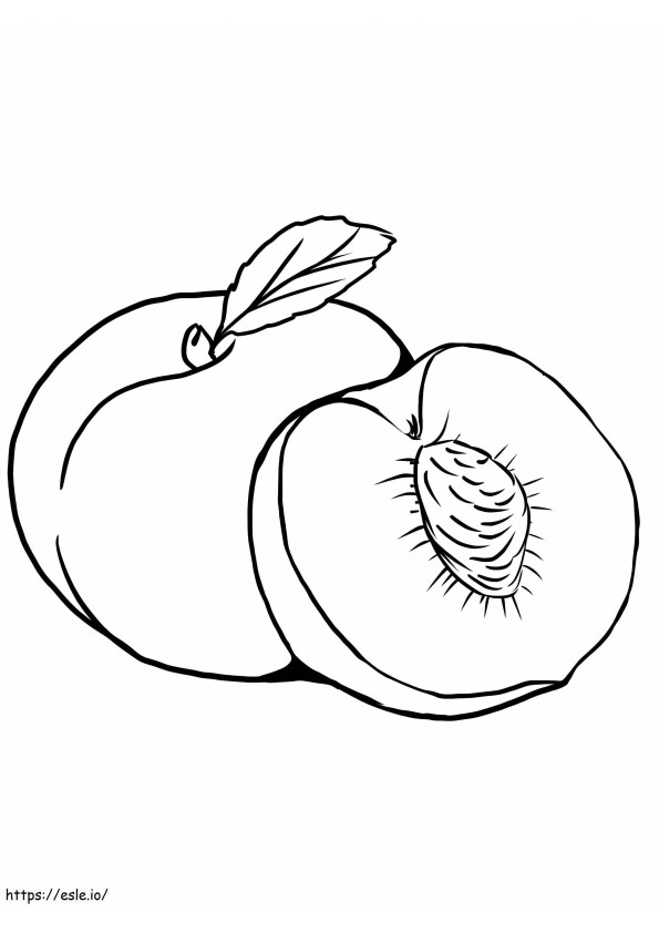 Peach And A Half coloring page