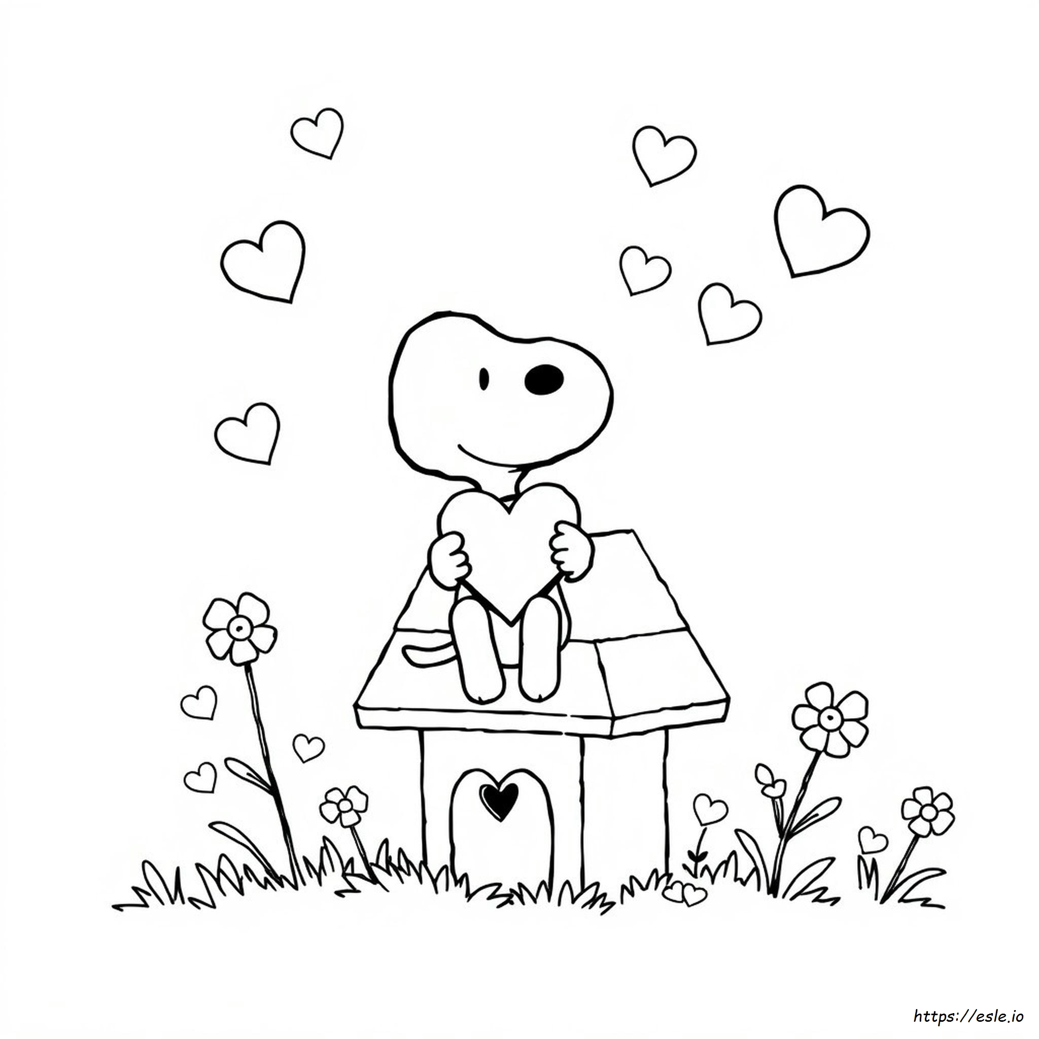 Free Printable Snoopy Valentine Coloring Pages