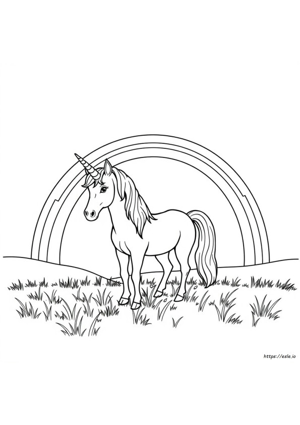 Unicorno E Arcobaleno Da Colorare Stampabili