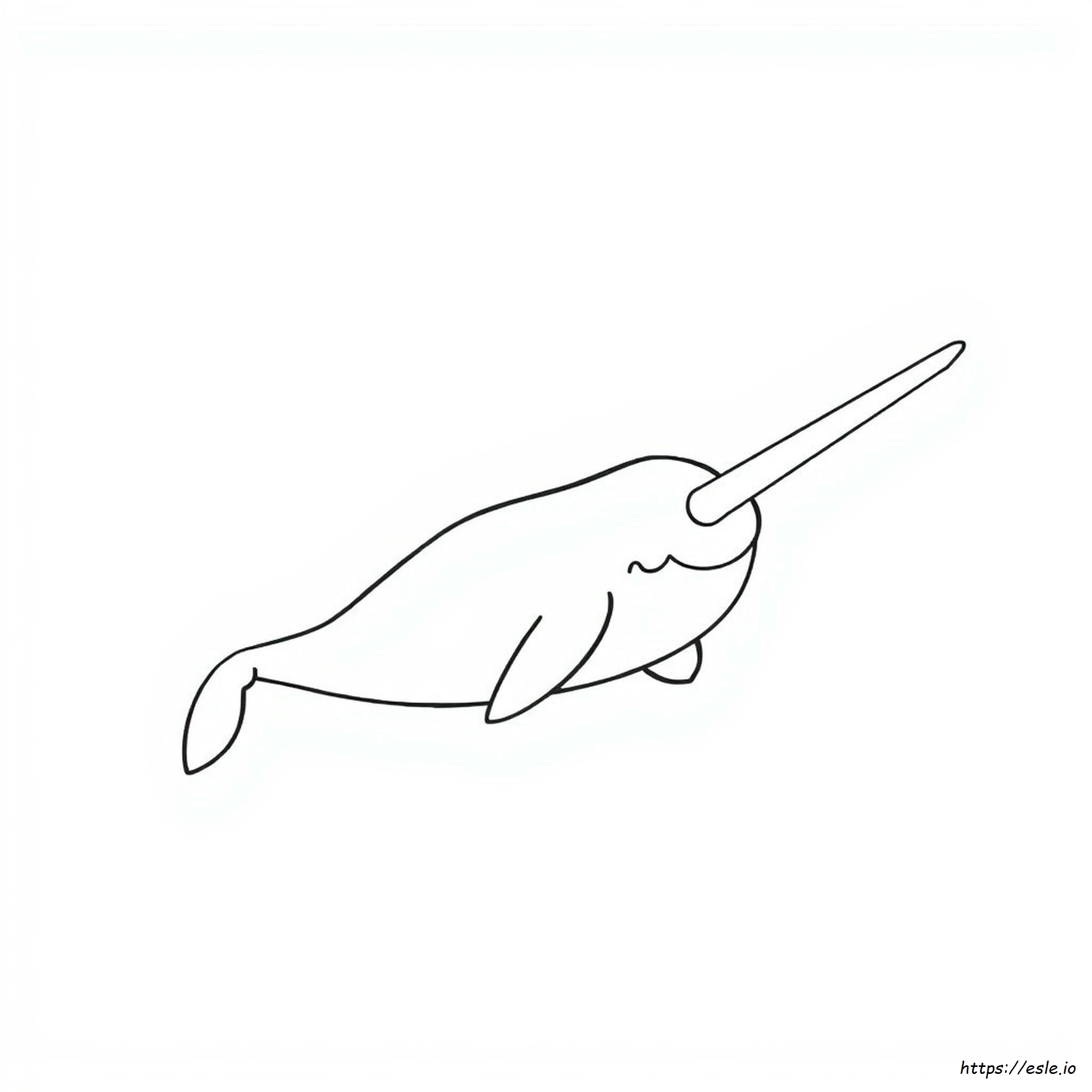 Narwhal Coloring Page