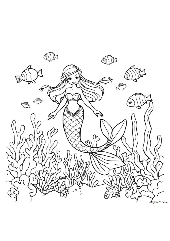 Disegni Da Colorare Di Sirene Gratis Per Bambini