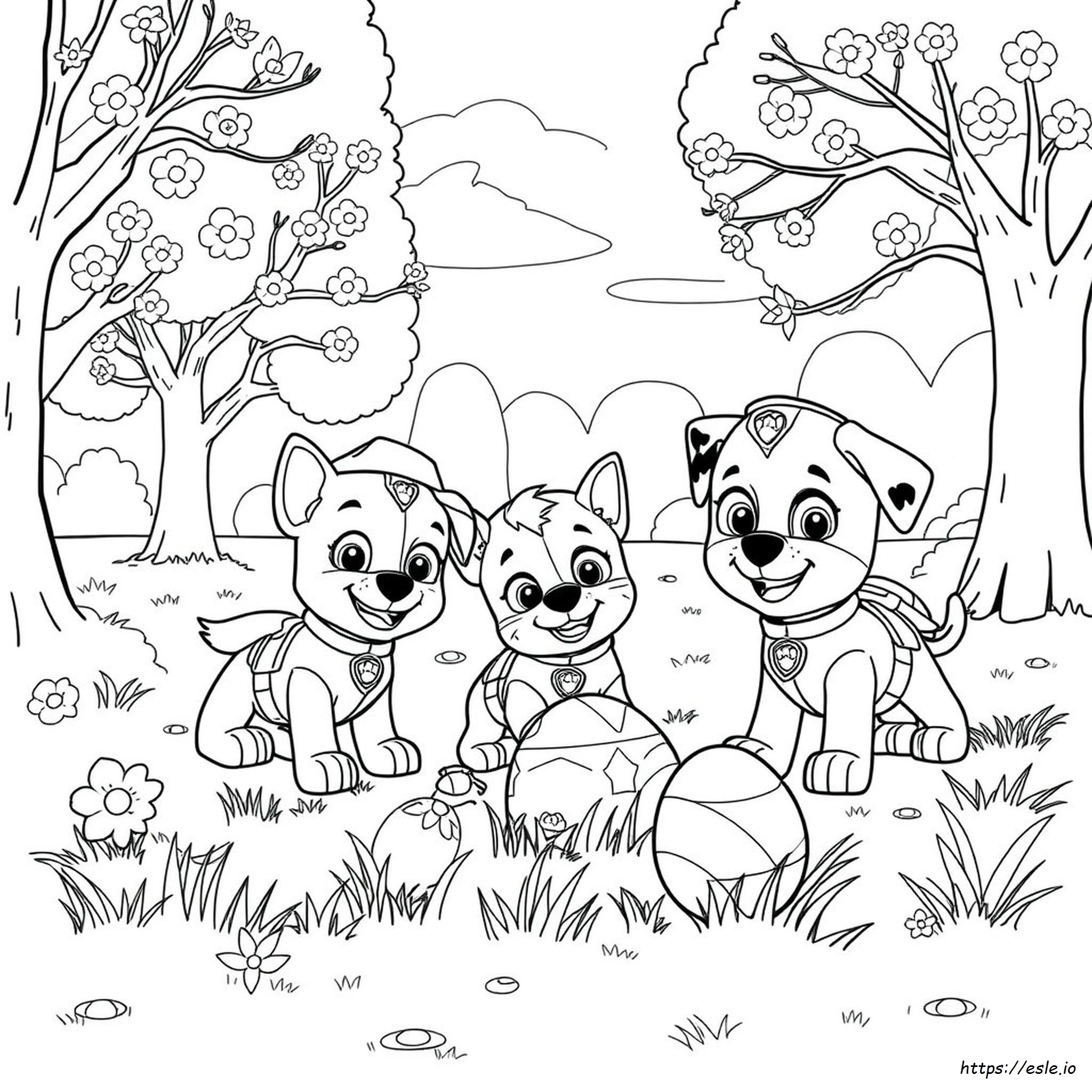 Paw Patrol Paasei Kleurplaten Pasen kleurplaat