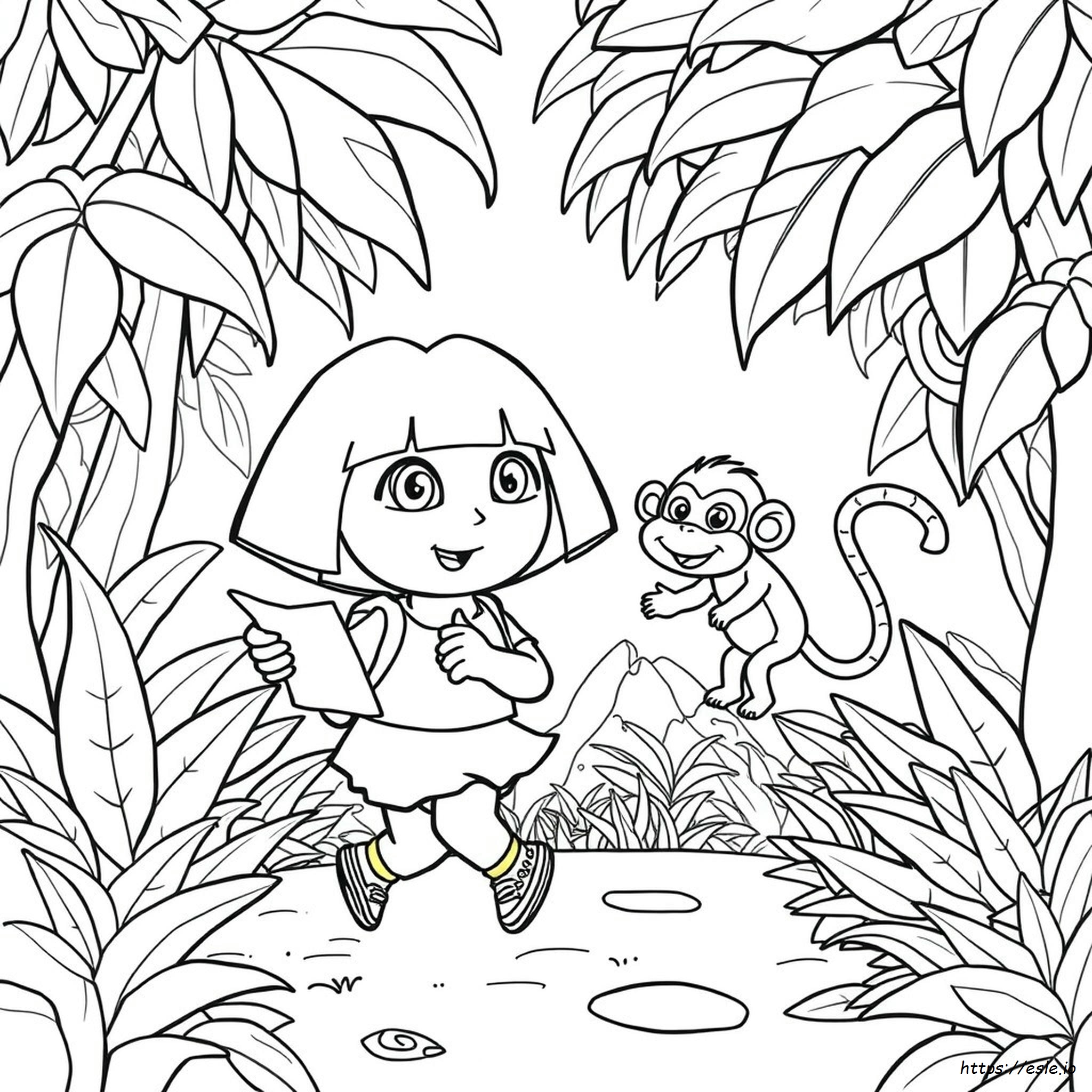Dora The Explorer Coloring Pages Printable