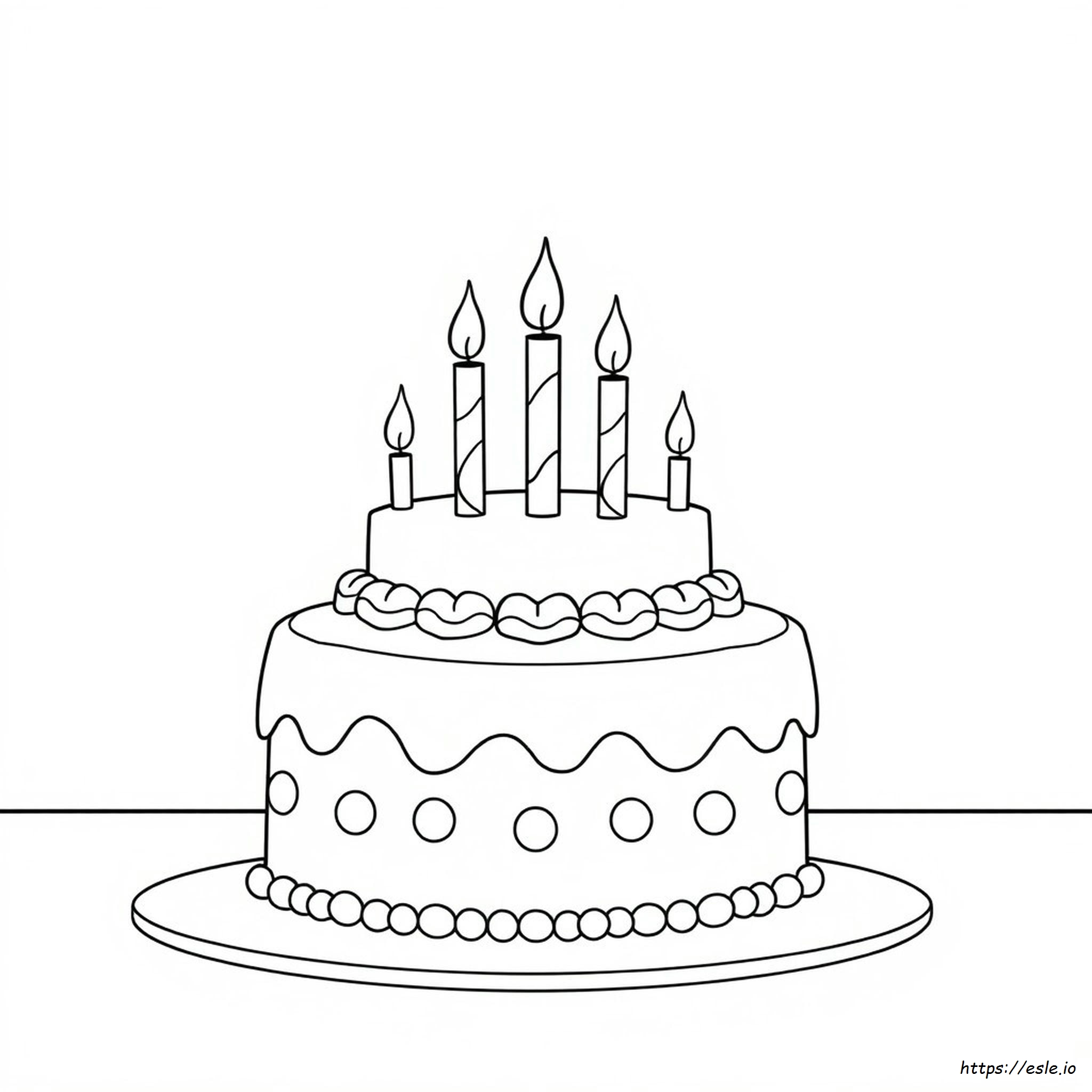 Coloring Picture Of Birthday Cake