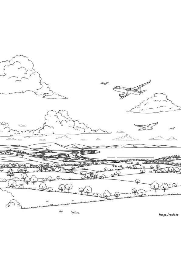 Coloriage Avion À Réaction