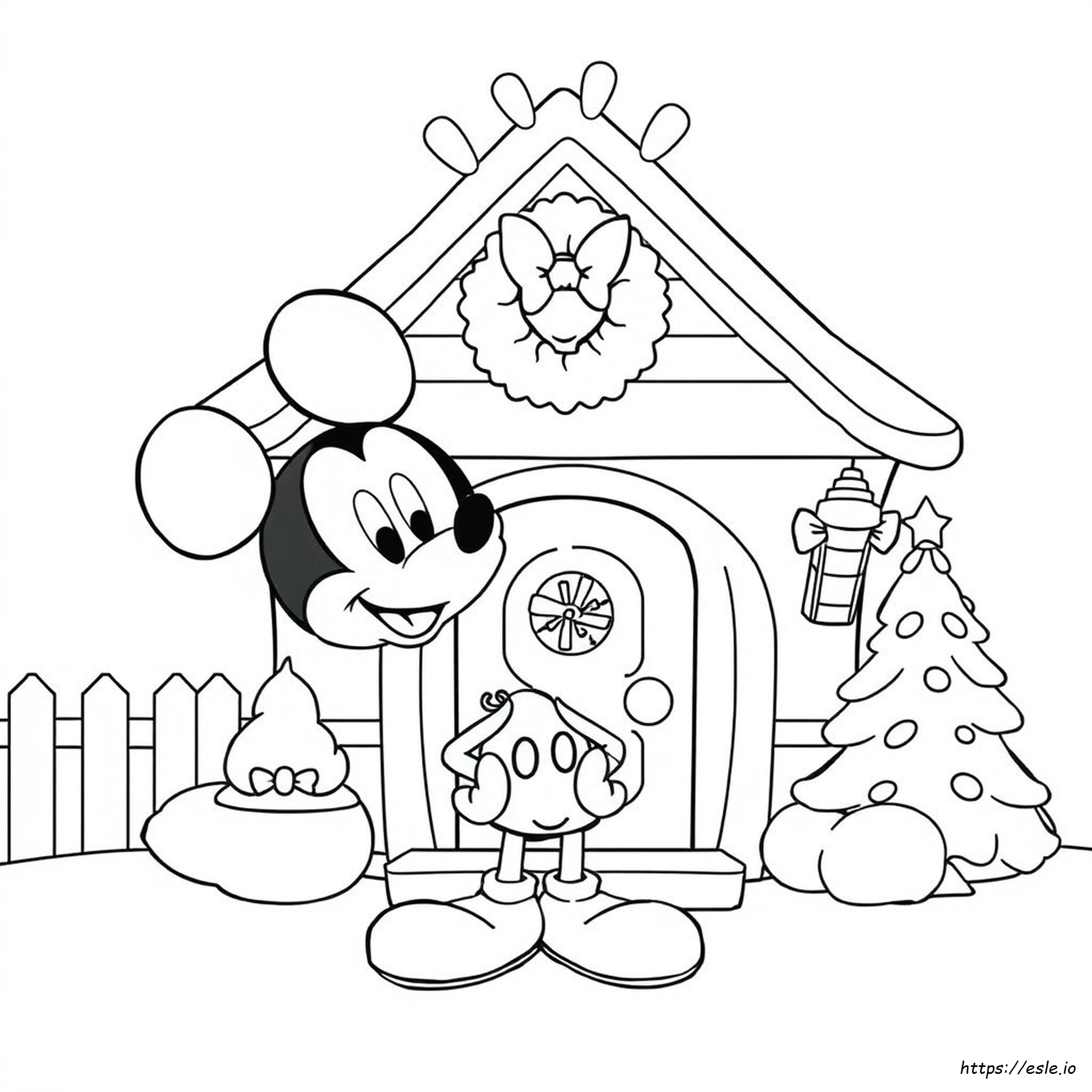 Mickey Mouse Clubhuis Kerst Kleurplaten kleurplaat