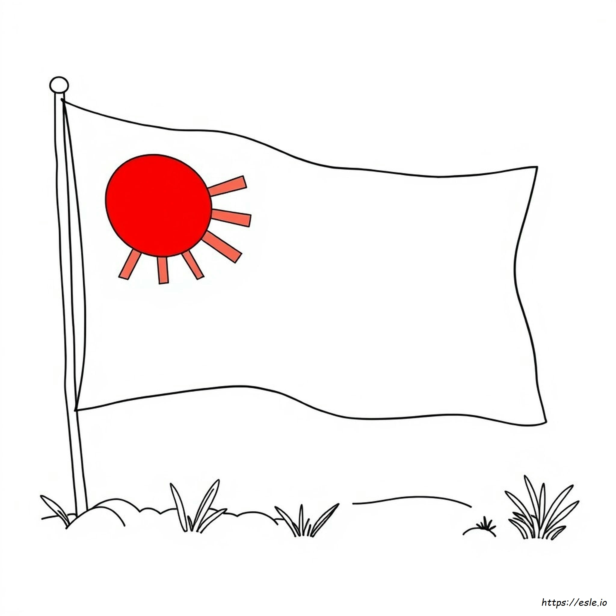 Japan Vlag Kleurplaat kleurplaat