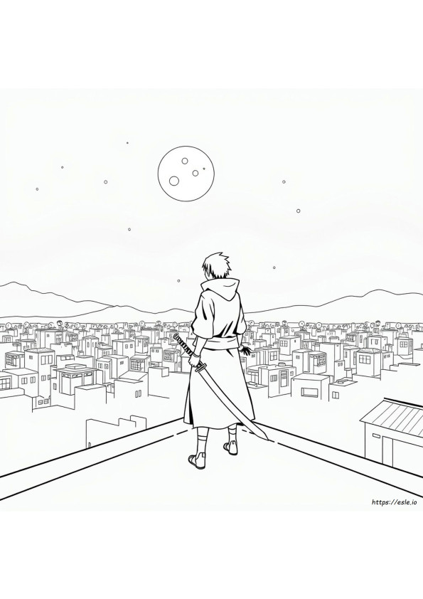 うちはイタチの塗り絵 無料