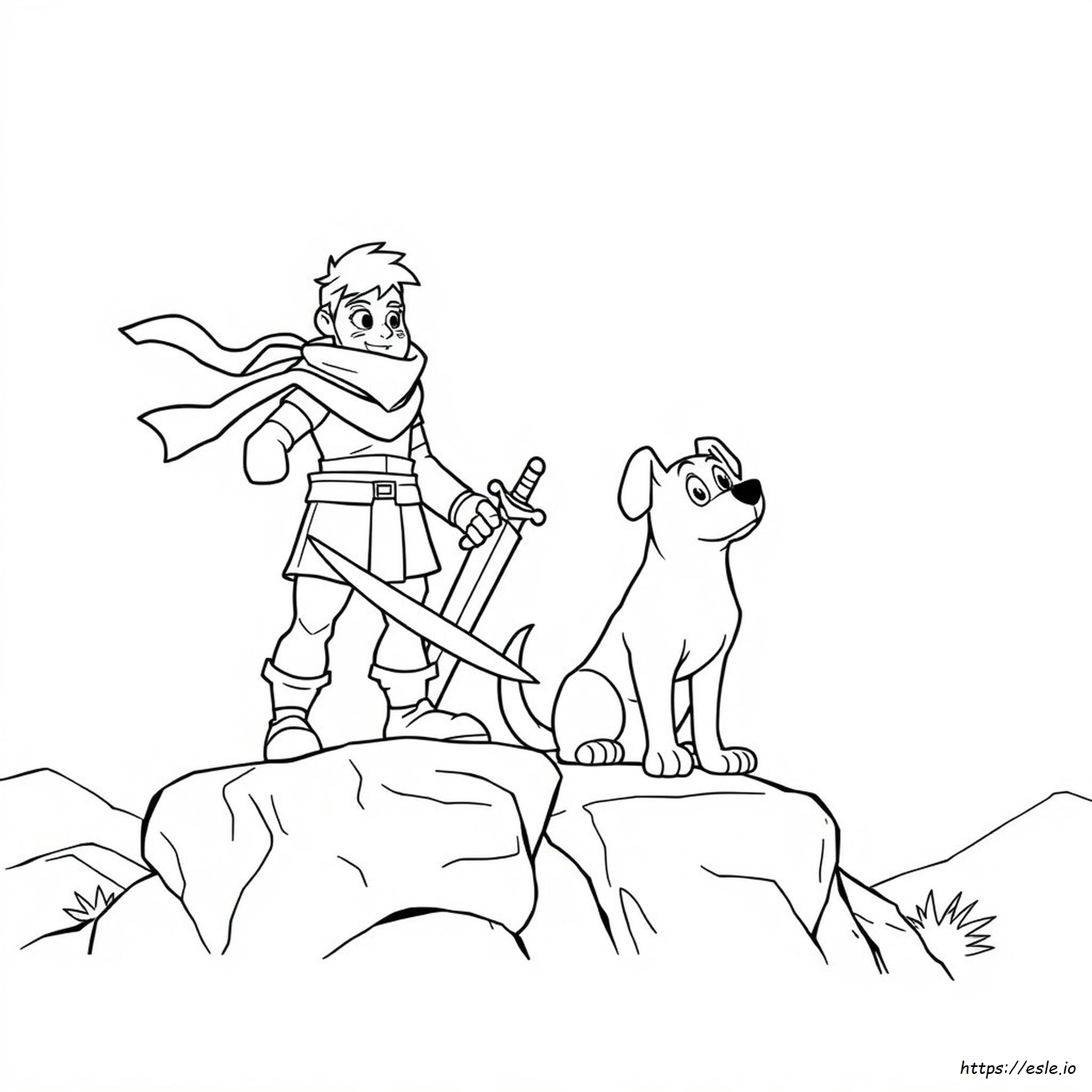 Dog Man The Scarlet Shredder Coloring Page