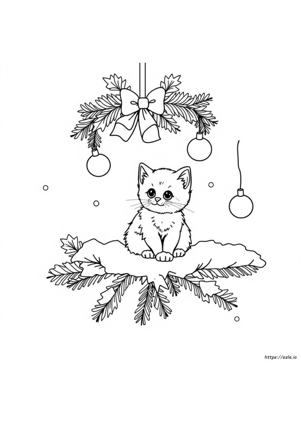 Gratis Kerst Katje Kleurplaten