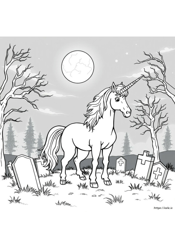 Unicorno Zombie Da Colorare