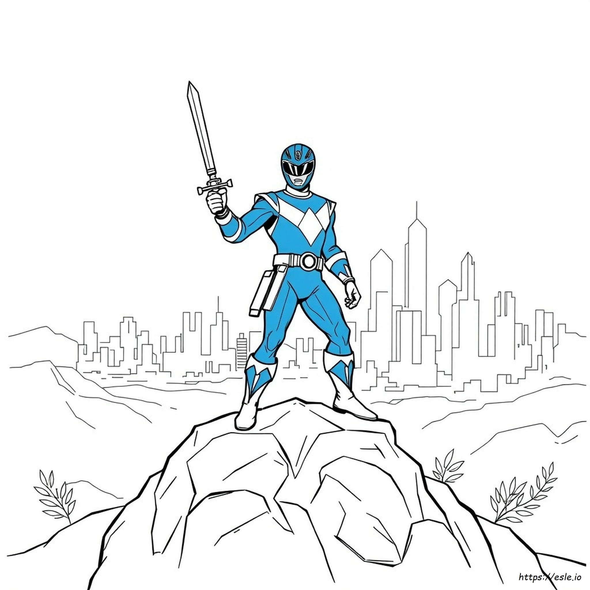 Blue Ranger Da Colorare