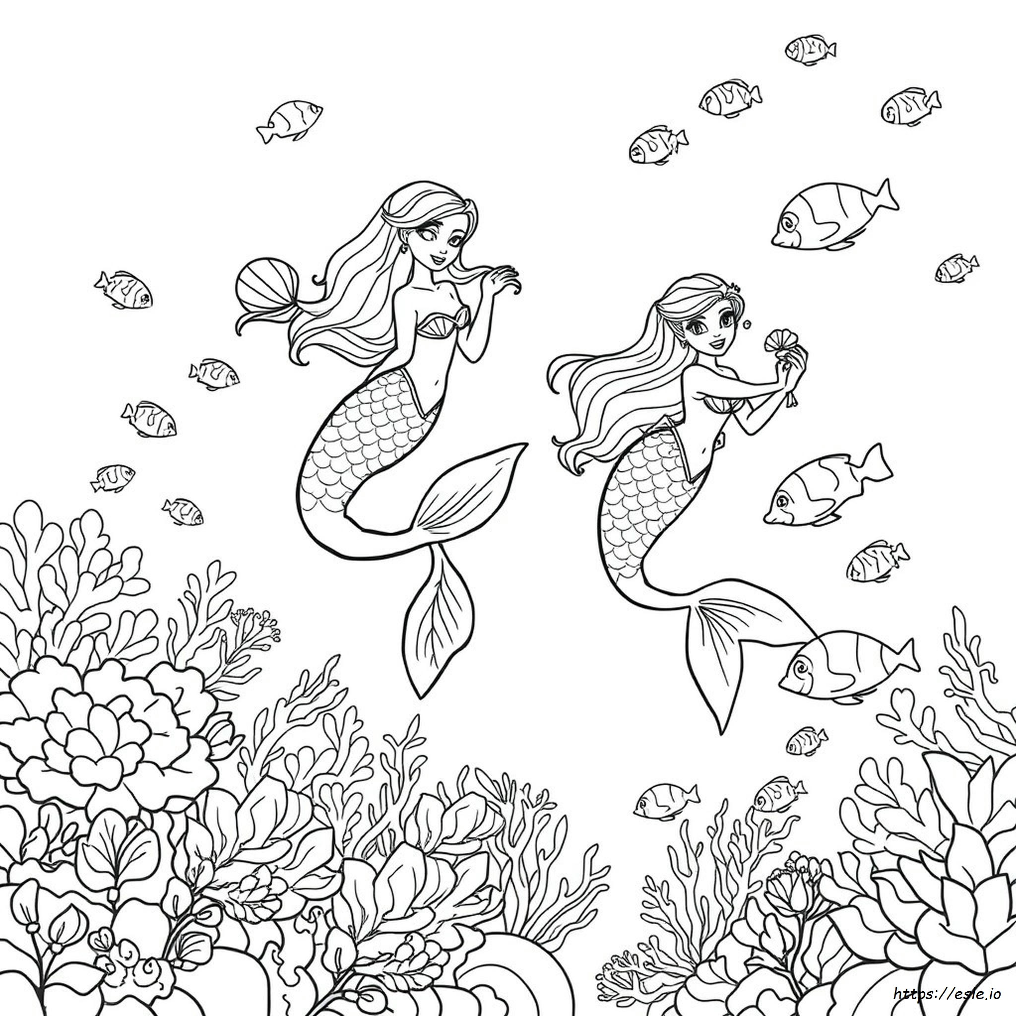 Mermaid High Para Colorear