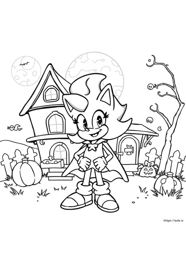 Kostenlose Druckbare Sonic Halloween Ausmalbilder