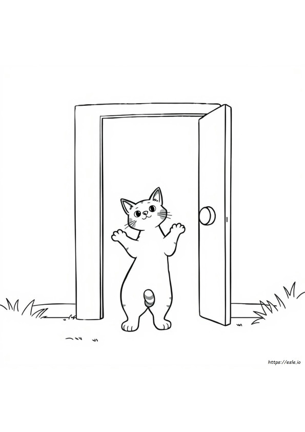 Gato Mandón Para Colorear
