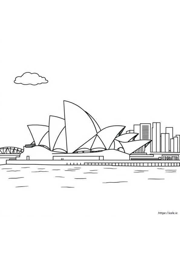 Sydney Opera House Colouring Page