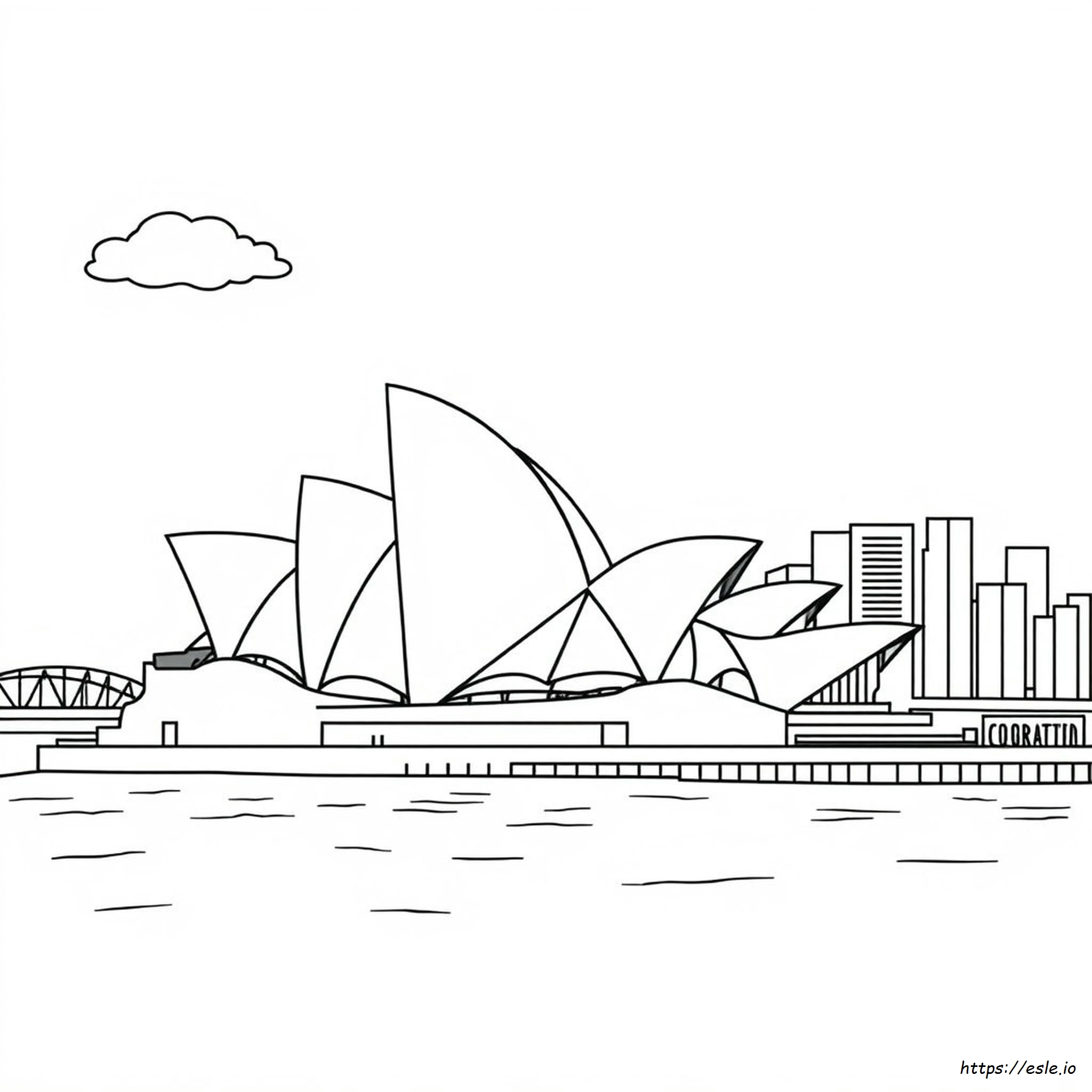 Sydney Opera House Colouring Page