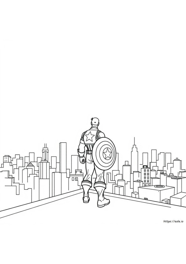 Capitan America Coloring